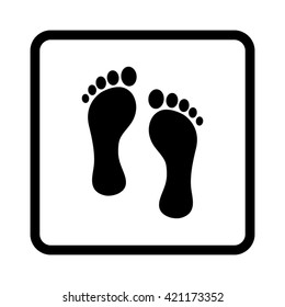 footprint -  black vector icon