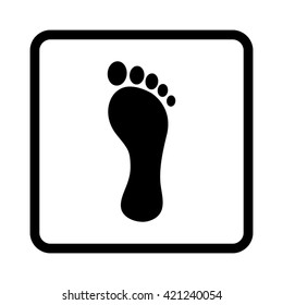 footprint  - black vector icon