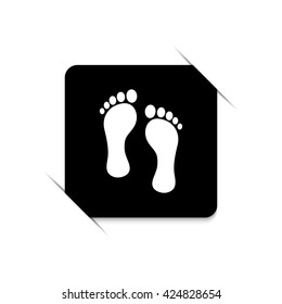 footprint  - black vector icon