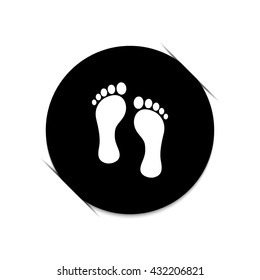 footprint  - black vector icon