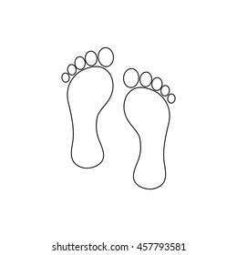 footprint  - black vector icon