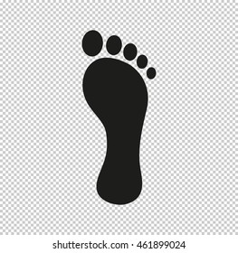 footprint  - black vector icon