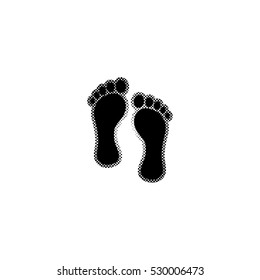 footprint -  black vector icon