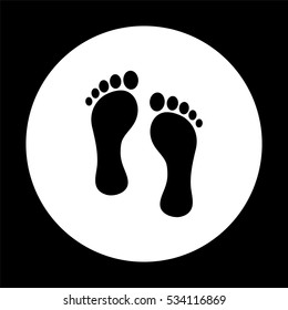 footprint  - black vector icon