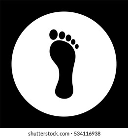 footprint  - black vector icon