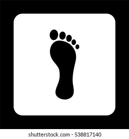 footprint  - black vector icon