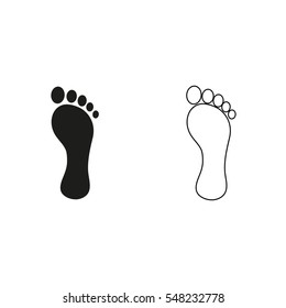 footprint -  black vector icon