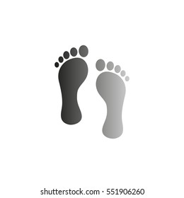 footprint - black vector  icon