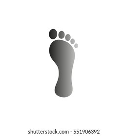 footprint - black vector  icon