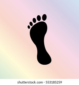 footprint  - black vector icon