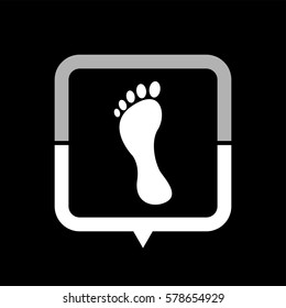 footprint  - black vector icon