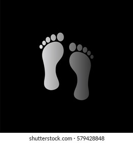 footprint -  black vector icon