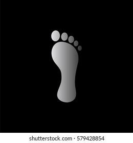footprint -  black vector icon