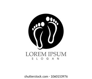 Footprint black vector image vector logo icon app
