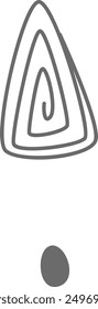 Footprint Of Boots Doodle Vector Illustration