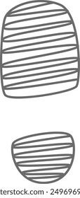 Footprint Of Boots Doodle Vector Illustration