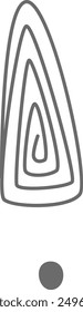 Footprint Of Boots Doodle Vector Illustration