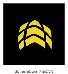 footprint of boots icon vector
