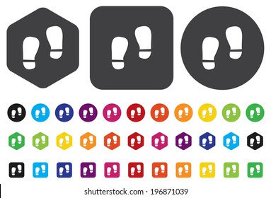 footprint button