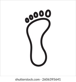 Footprint carbon simple line icon