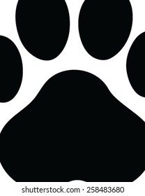 Footprint of cat, vector illustration