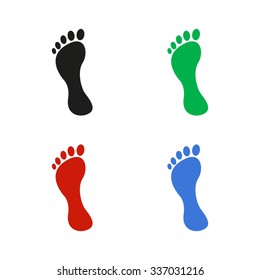 footprint - color vector icon