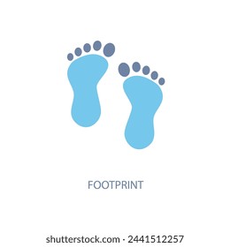 footprint concept line icon. Simple element illustration. footprint concept outline symbol design.