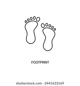 footprint concept line icon. Simple element illustration. footprint concept outline symbol design.