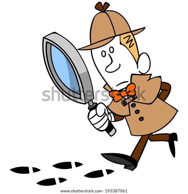 Footprint Detective Stock Vector (Royalty Free) 193387061