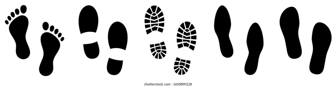 Different Human Footprints Vector Illustration Stock Vector Royalty Free Shutterstock