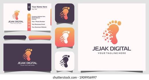 Footprint Digital Modern Technology Logo Design Inspiration