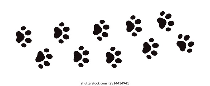 Footprint Dog Cat vector ilustration