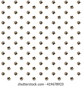 footprint dog, vector illustration, pattern background, graphic design