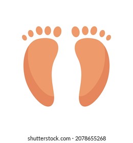 footprint flat clipart vector illustration