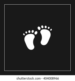 footprint flat icon. footprint vector illustration