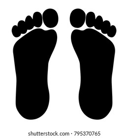footprint from foot