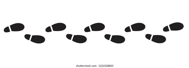footprint foot banner vector illustration