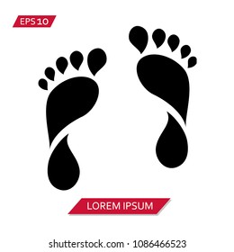 footprint foot symbol  vector icon