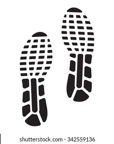 Footprint footstep shoe vector