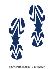 Footprint footstep shoe vector
