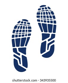 Footprint footstep shoe vector