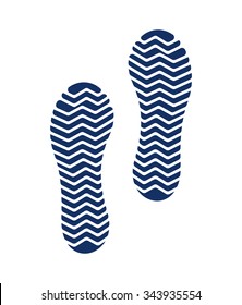 Footprint footstep shoe vector