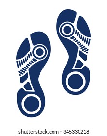 Footprint footstep shoe vector