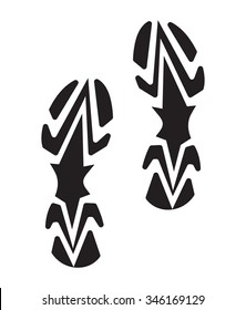 Footprint footstep shoe vector