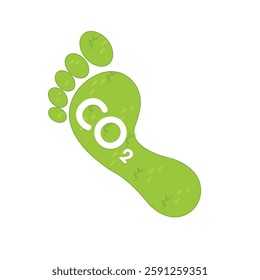 footprint grass vector co2 design