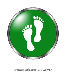 footprint - green vector icon