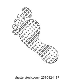 
footprint hacker icon  vector design