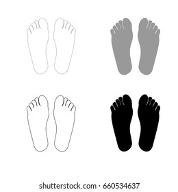 Footprint heel  icon .