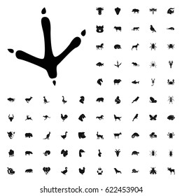 Footprint of  icobirdn illustration isolated vector sign symbol. animals icons vector set. on white background