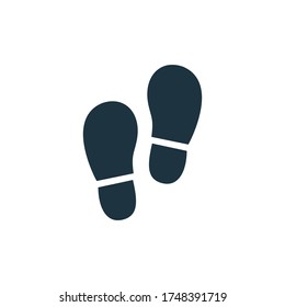 footprint icon, bootprint sign.Stock vector illustration isolated on white background.
